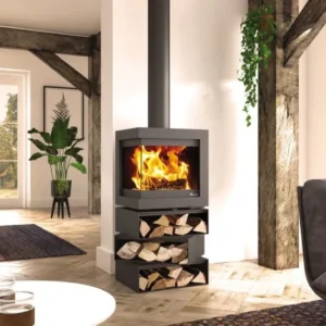 Poêle à bois Fonte Flamme Dik Geurts Bora Corner installé par GM Confort à Salon-de-Provence (Bouches-du-Rhône)
