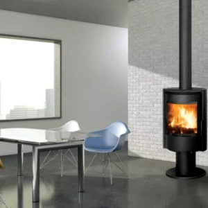 Poêle à bois Fonte Flamme Lanao installé par GM Confort à Salon-de-Provence (Bouches-du-Rhône)