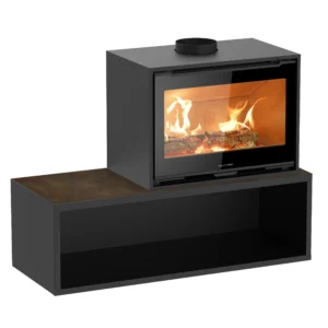 Poêle à bois Jolly Mec Quadro+ Steel 68 installé par GM Confort à Salon-de-Provence (Bouches-du-Rhône)