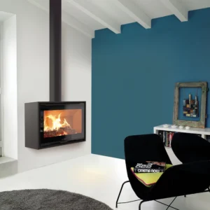 Poêle à bois Jolly Mec Quadro+ Steel 80 installé par GM Confort à Salon-de-Provence (Bouches-du-Rhône)