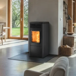 Poêle à granulés Nobis N70 Top Coax New installé par GM Confort à Salon-de-Provence (Bouches-du-Rhône)