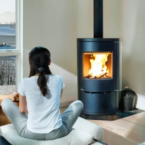 Poêle à bois Fonte Flamme Obia installé par GM Confort à Salon-de-Provence (Bouches-du-Rhône)