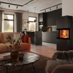 Poêle à bois Spartherm LARGO L installé par GM Confort à Salon-de-Provence (Bouches-du-Rhône)